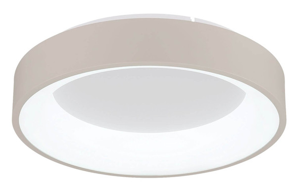 Globo LED Deckenleuchte Gallegos 36W dimmbar Fernbedienung CCT warm-/tageslichtweiss Sandfarben matt Metall Aluminium Ø38cm