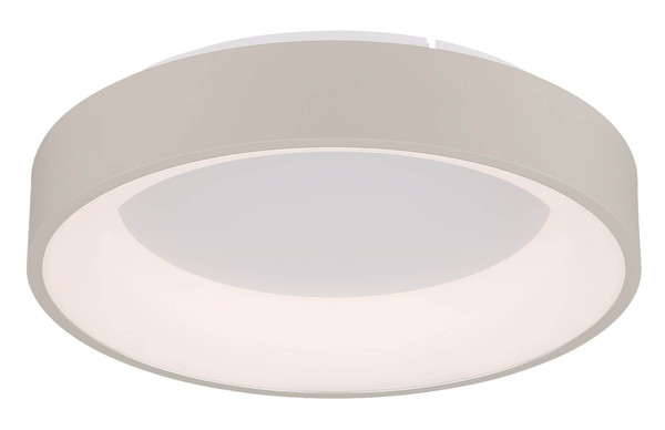 Globo LED Deckenleuchte Gallegos 36W dimmbar Fernbedienung CCT warm-/tageslichtweiss Sandfarben matt Metall Aluminium Ø38cm