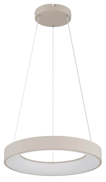 Globo LED Pendelleuchte Gallegos 48W dimmbar Fernbedienung CCT warm-/tageslichtweiss Sandfarben matt Metall Aluminium Ø50cm