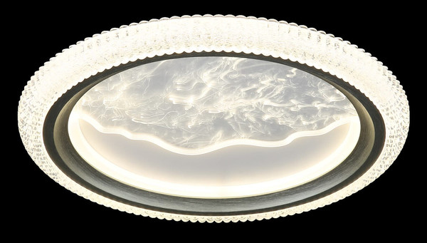 Globo LED Deckenleuchte Odessa 28W CCT warm-/neutral-/tageslichtweiss Grau matt klar Metall Acrylkristalle Ø39,5cm