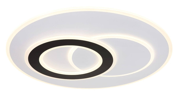 Globo LED Deckenleuchte Jacques 60W dimmbar Fernbedienung CCT warm-/tageslichtweiss Weiß matt Metall Ø70cm