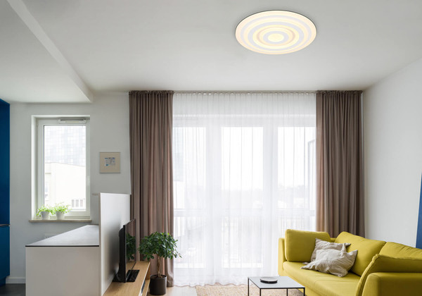 Globo Alois LED Deckenleuchte 40W Warmweiß Weiß Matt, Metall Ø49cm 48554