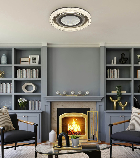 Globo Alsuna LED Deckenleuchte 48W CCT Anthrazit Matt, Metall Fernbedienung Nachtlicht Memoryfunktion Ø48cm 48557-48