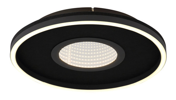 Globo Emory LED Deckenleuchte 40W Warmweiß Schwarz Matt, Metall Memoryfunktion Ø39,7cm 48561-40