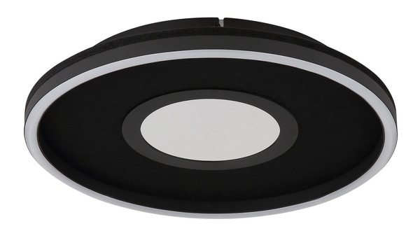 Globo Emory LED Deckenleuchte 40W Warmweiß Schwarz Matt, Metall Memoryfunktion Ø39,7cm 48561-40