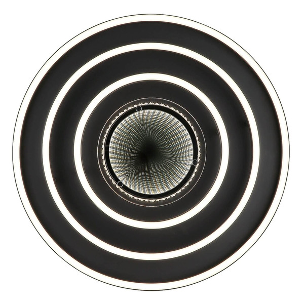Globo LED Deckenleuchte Lawanda 40W CCT warm-/neutral-/tageslichtweiss Schwarz matt Metall Aluminium Ø51cm