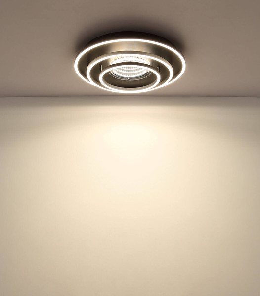 Globo LED Deckenleuchte Lawanda 40W CCT warm-/neutral-/tageslichtweiss Schwarz matt Metall Aluminium Ø51cm