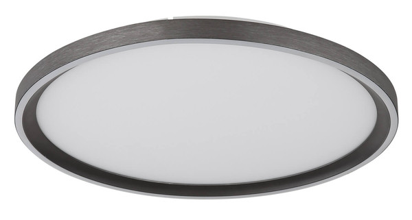 Globo Dublin LED Deckenleuchte 38W CCT Grau, Aluminium Gebürstet Fernbedienung Nachtlicht Memoryfunktion Ø40cm 48802-38