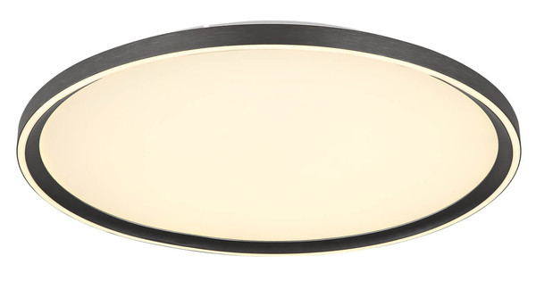 Globo Dublin LED Deckenleuchte 48W CCT Grau, Aluminium Gebürstet Fernbedienung Nachtlicht Memoryfunktion Ø50cm 48802-48