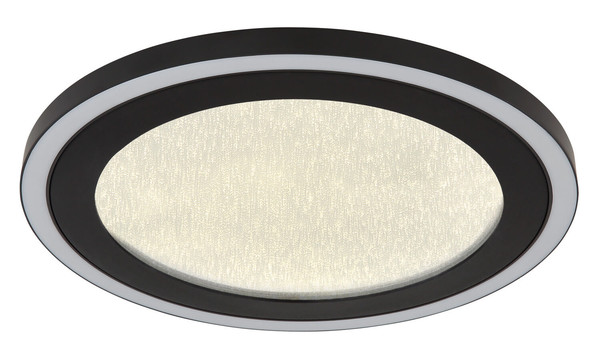 Globo Davies LED Deckenleuchte 24W Neutralweiß Schwarz Matt, Metall Memoryfunktion Ø34cm 48902