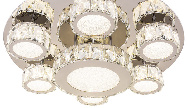 Globo Amur LED Deckenleuchte 60W Neutralweiß Verchromt, Metall 15cm 49350-60