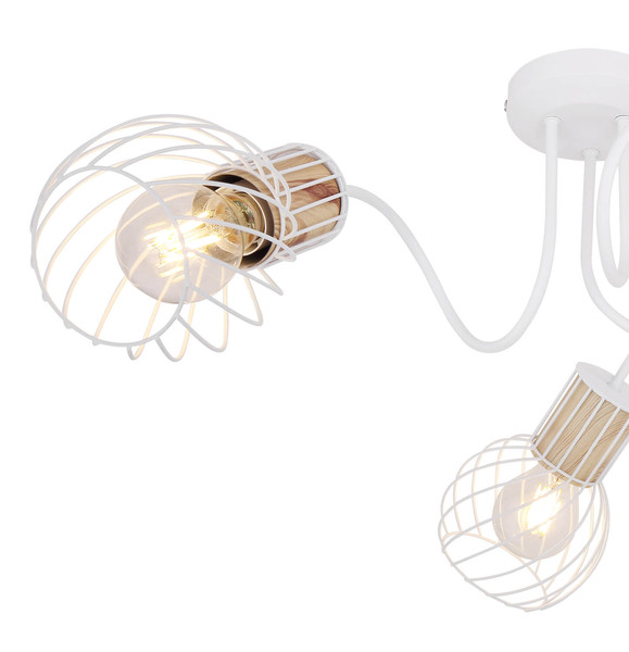 Globo Luise E27 Deckenleuchte 3-fach 40W Weiß, Metall Ø12cm 54012-3