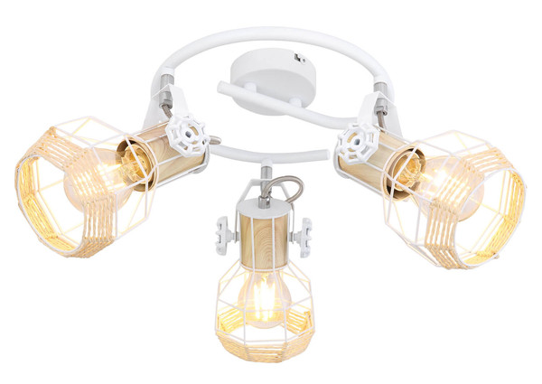 Globo Bana E27 Strahler 3-fach 40W Weiß, Metall Ø12cm 54015-3