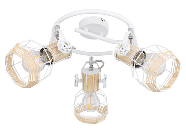 Globo Bana E27 Strahler 3-fach 40W Weiß, Metall Ø12cm 54015-3