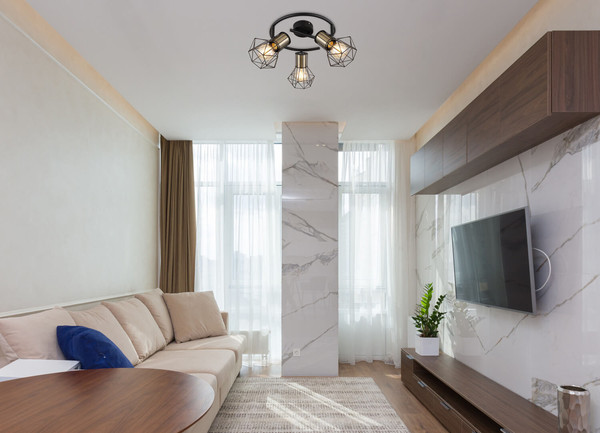 Globo Priska E27 Strahler 3-fach 40W Schwarz Matt, Metall Ø13cm 54017-3M