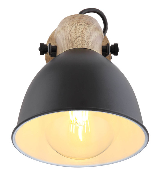 Globo Wiho E27 Strahler 40W Schwarz, Metall Ø15cm 54018-1S