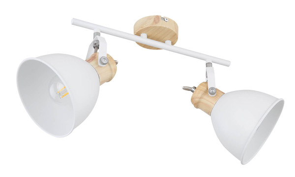 Globo Wiho E27 Strahler 2-fach 40W Weiß, Metall Ø15cm 54018-2