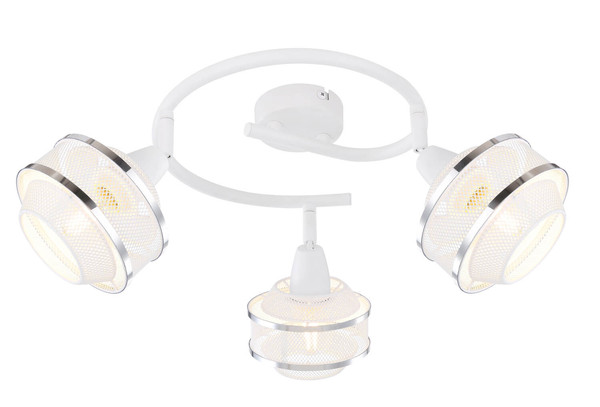 Globo Vigatto E14 Strahler 3-fach 40W Weiß, Metall Ø12cm 54026-3