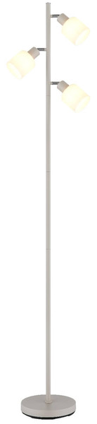Globo Stehleuchte Trent 3-flammig E14 Sandfarben matt Metall Glas 161cm