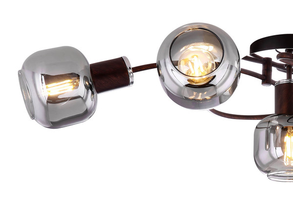 Globo Pallo E14 Deckenleuchte 5-fach 40W Bronzefarben, Metall Ø10cm 54303-5