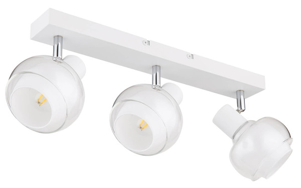 Globo Tokki E14 Strahler 3-fach 40W Weiß Matt, Metall Ø10,5cm 54309-3W