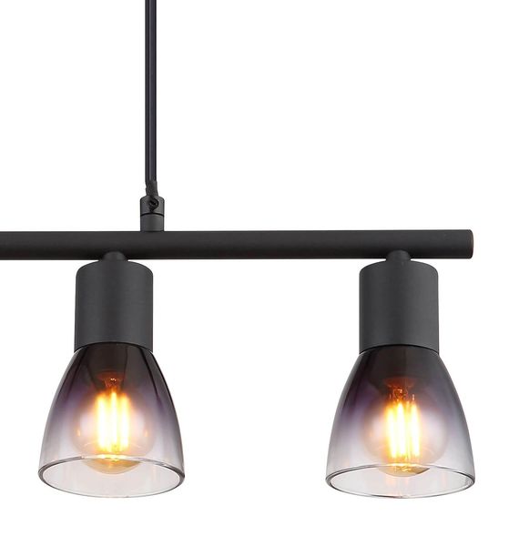 Globo Satella Hängeleuchte 4-fach Schwarz Matt, Metall Ø7,2cm 54312-4H