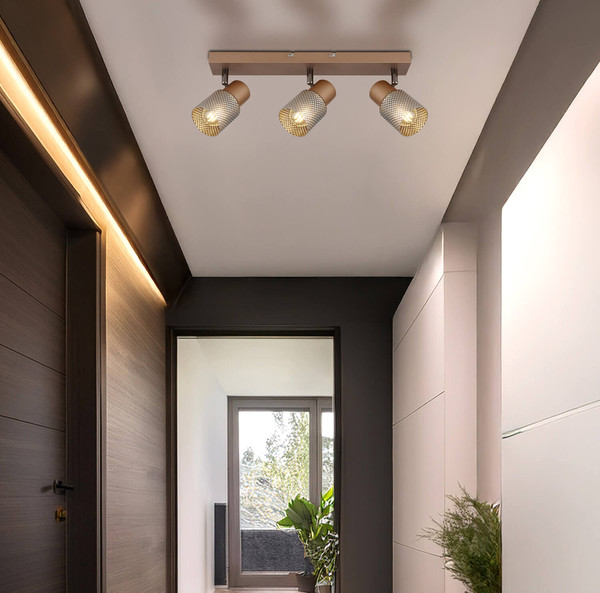 Globo Satella E14 Strahler 3-fach 40W Kaffeefarben Matt, Metall Ø7cm 54314-3