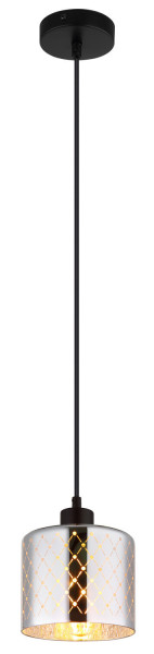 Globo Alonso E27 Hängeleuchte 40W Schwarz Matt, Metall Ø15cm 54316H