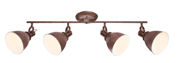 Globo Giorgio E14 Strahler 4-fach 40W Rostfarben, Metall 20cm 54647-4