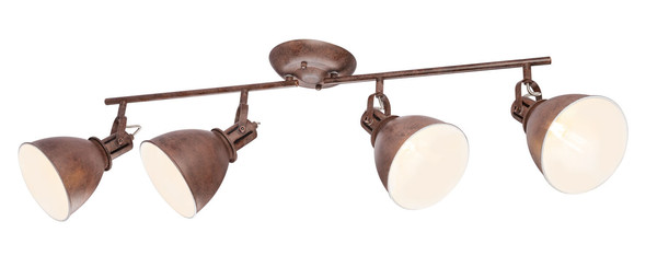 Globo Giorgio E14 Strahler 4-fach 40W Rostfarben, Metall 20cm 54647-4