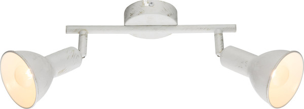 Globo Caldera E14 Strahler 2-fach 40W Weiß, Metall 18,5cm 54648-2