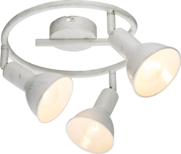 Globo Caldera E14 Strahler 3-fach 40W Weiß, Metall 18,5cm 54648-3