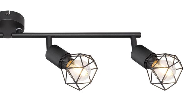 Globo Xara I Pendelleuchte 4-fach Schwarz, Metall Ø8cm 54802S-4