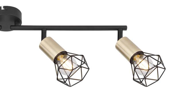 Globo Xara I E14 Strahler 4-fach 40W Schwarz, Metall Ø8cm 54802S-4AB