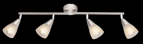 Globo Tadeus I E14 Strahler 4-fach 40W Nickel Matt, Metall Ø7,2cm 54919-4N