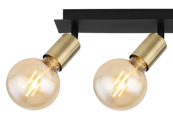 Globo Liliana E27 Strahler 3-fach 40W Schwarz Matt, Metall Ø4,3cm 54998-3B