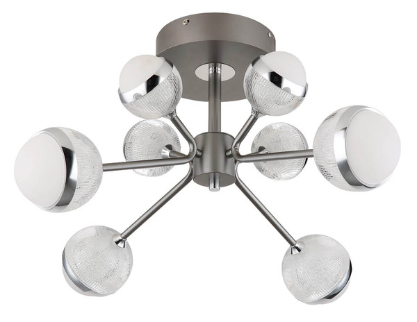 Globo LED Deckenleuchte Untsy 56W dimmbar Fernbedienung CCT warm-/tageslichtweiss Titanfarben gebürstet Metall Ø61cm
