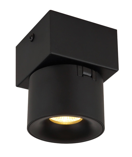 Globo Rae LED LED Strahler 6W Warmweiß Schwarz Matt, Metall Ø7,2cm 56961-1B