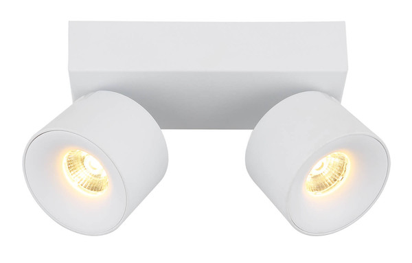 Globo Rae LED LED Strahler 2-fach 6W Warmweiß Weiß Matt, Metall Ø7,2cm 56961-2W