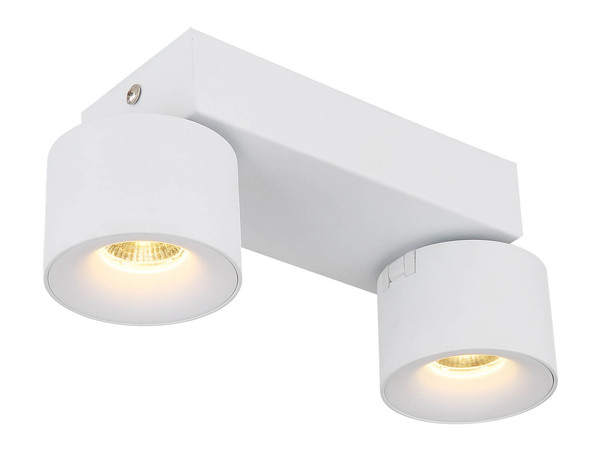 Globo Rae LED LED Strahler 2-fach 6W Warmweiß Weiß Matt, Metall Ø7,2cm 56961-2W