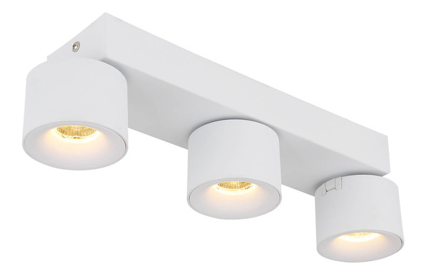 Globo Rae LED LED Strahler 3-fach 6W Warmweiß Weiß Matt, Metall Ø7,2cm 56961-3W