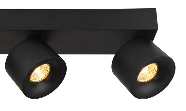 Globo Rae LED LED Strahler 4-fach 6W Warmweiß Schwarz Matt, Metall Ø7,2cm 56961-4B