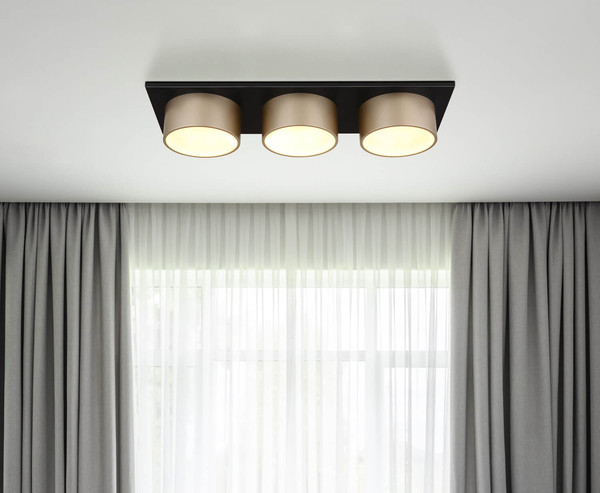 Globo Raymond LED Deckenleuchte 24W Warmweiß Schwarz Matt, Metall Ø15cm 56964-3