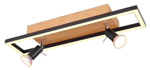 Globo Ida LED Deckenleuchte 18W Warmweiß Schwarz Matt, Metall 12,5cm 57034-2