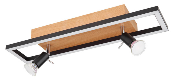 Globo Ida LED Deckenleuchte 18W Warmweiß Schwarz Matt, Metall 12,5cm 57034-2