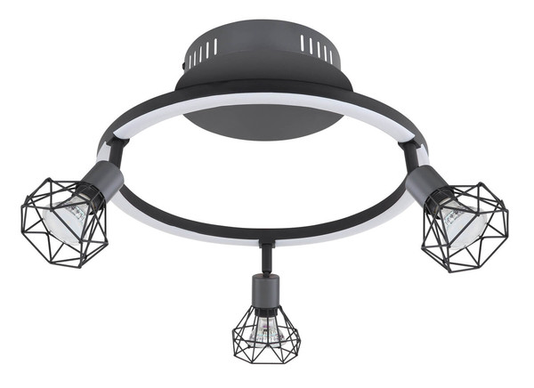 Globo Jutta LED Strahler 12W Warmweiß Graphit, Metall Ø9,6cm 57035-3