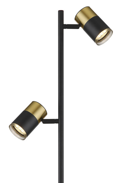 Globo Brisbon GU10 Stehleuchte 2-fach 5W Schwarz Matt, Metall Ø5,5cm 57850S