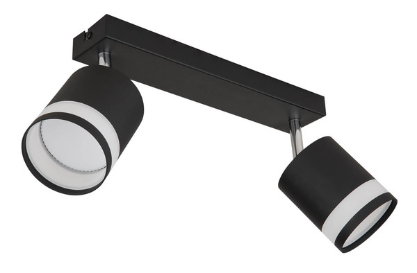 Globo Lucero GX53 Strahler 2-fach 7W Warmweiß Schwarz Matt, Metall Ø8,2cm 57852-2