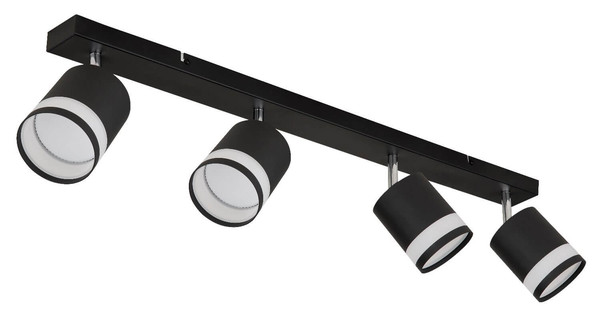 Globo LED Strahler Lucero 4-flammig GX53 LED 4x 7W warmweiss Schwarz matt Metall 80x18,5cm