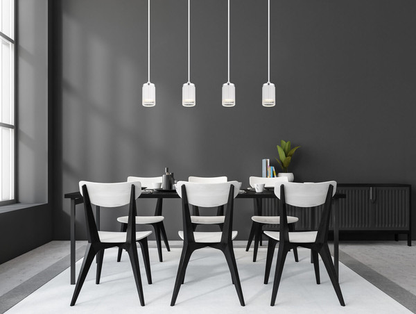 Globo Korben GU10 Hängeleuchte 4-fach 25W Weiß Matt, Metall Ø6cm 57906-4HW